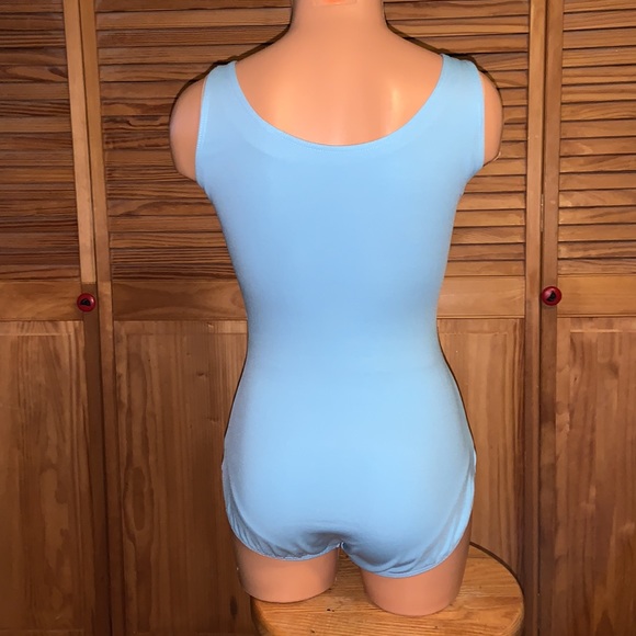 Capezio tank style leotard, baby blue size adult large - Picture 3 of 6